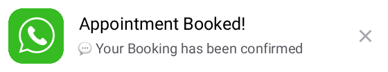 WhatsApp Booking Confirmation